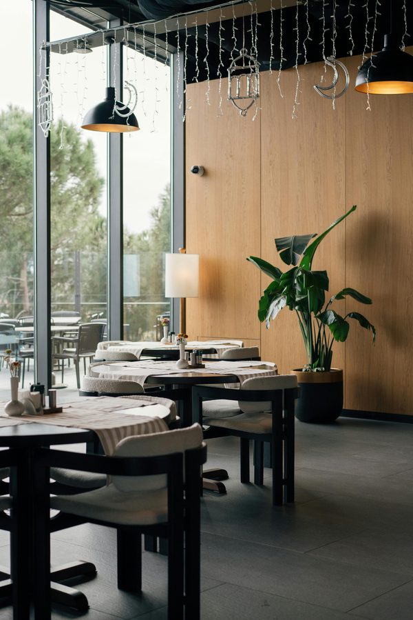 Idées créatives pour ambiance de restaurant : suspensions et déco